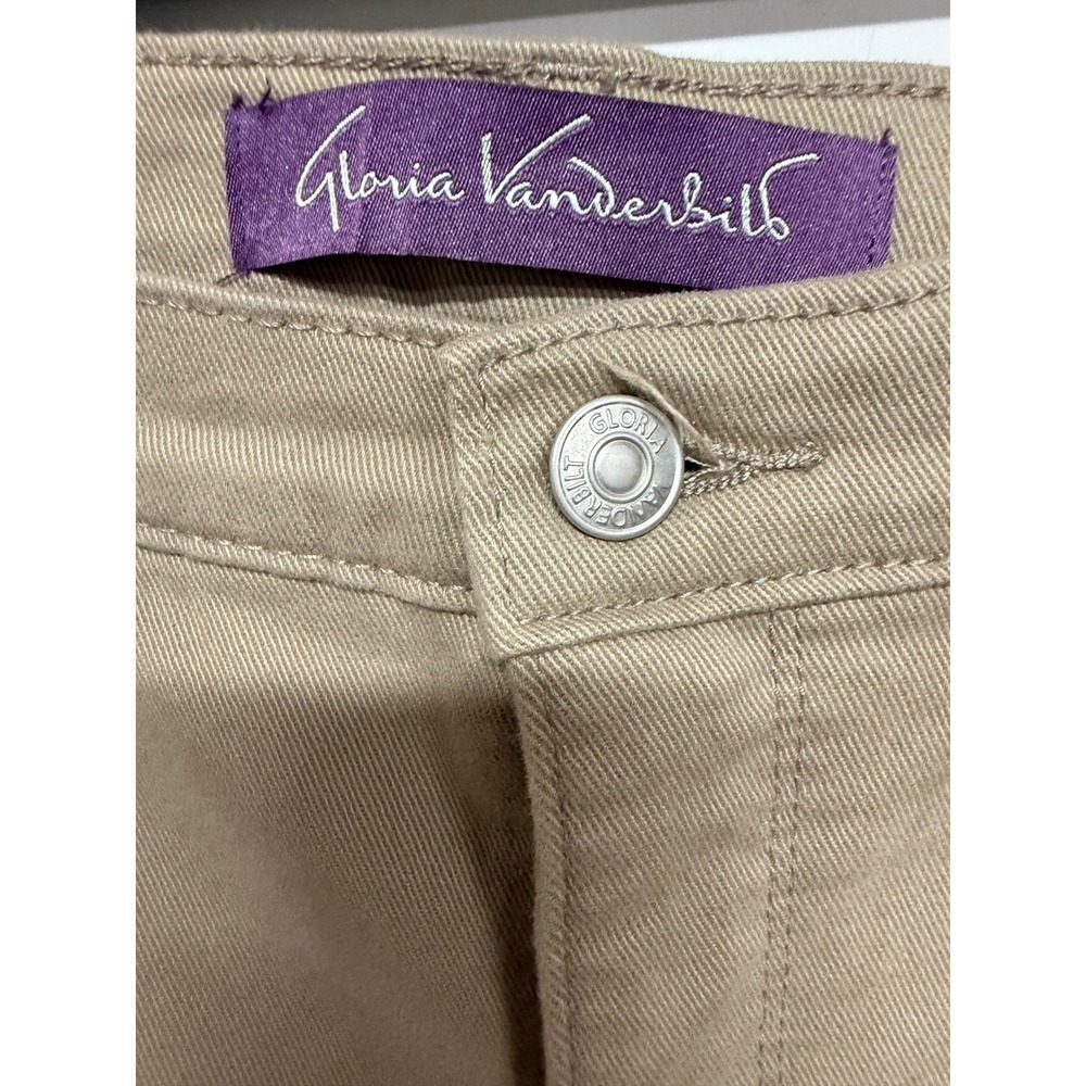Gloria Vanderbilt Amanda Denim Jeans Women's 10 Average Tan Straight High Rise - Picture 8 of 8